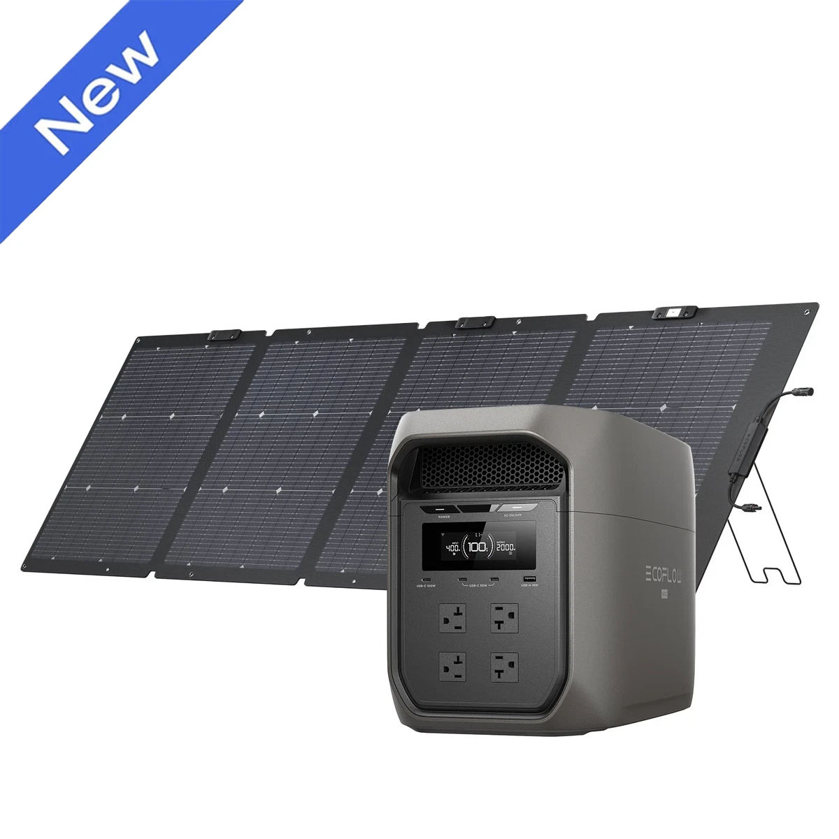 EcoFlow 2048Wh Portable DELTA 3 Max with 400W Solar Panel for Home
