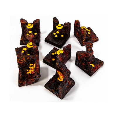 Dwarven Forge Loose Fantasy Mini Lava Cavern Collection #2 - 8 Pieces! NM