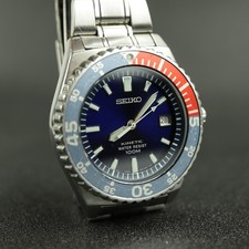 Seiko 5m62-0a10 Kinetic Pepsi Diver 100m Blue Dial Stainless Steel Watch 41mm Seiko 5m62-0a10 Kinetic Pepsi Diver 100m Blue Dial Stainless Steel Watch 41mm