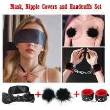 3 piece set Soft-Band Blindfold-Eye-Satin-Mask-Sex-Couple-Games-Cosplay Cover903