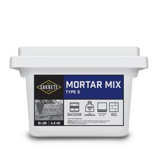 Sakrete Type S Mortar Mix 10 lb Gray Preblended Masonry Repair Brick Block Stone
