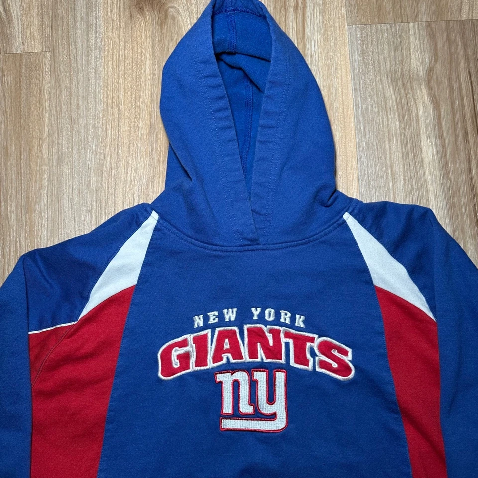Sudadera con capucha vintage Y2K niños Reebok New York Giants NFL Royal Youth XL 00s Foto 2 de 4