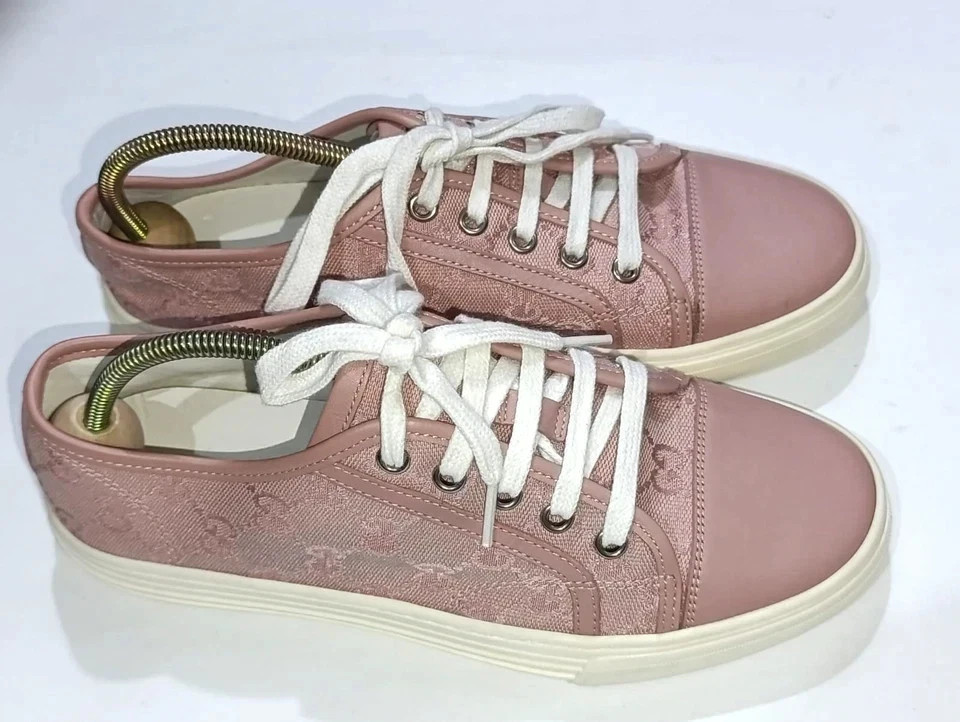 AUTHENTIC GUCCI TESS S GOMMA ROSE GG MONOGRAM SNEAKERS SIZE EU 37 thumbnail 3
