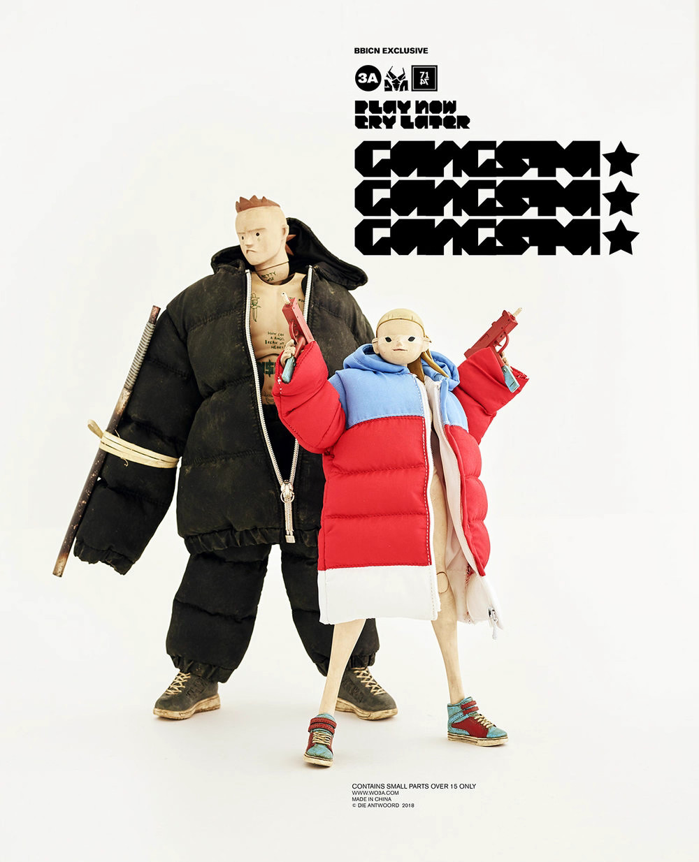 3A Die Antwoord GANGSTA NINJI & LANDI 1/6 Figures by Ashley Wood 2018 SHCC