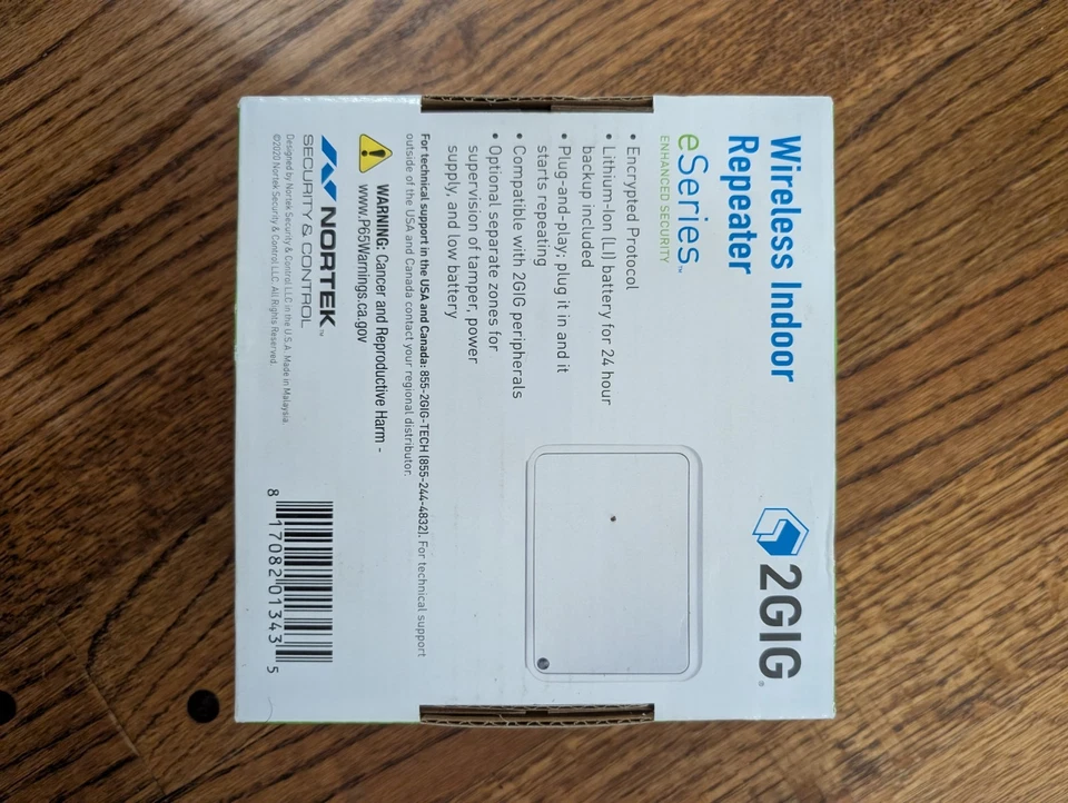 Repetidor inalámbrico 2GIG 345 MHz serie e - alarma de seguridad para el hogar 2GIG-RPTR1e-345 Foto 4 de 4