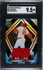 2020 Panini Chronicles Spectra #53 Juan Soto SGC 9.5 Mint+ Jersey Relic Swatch
