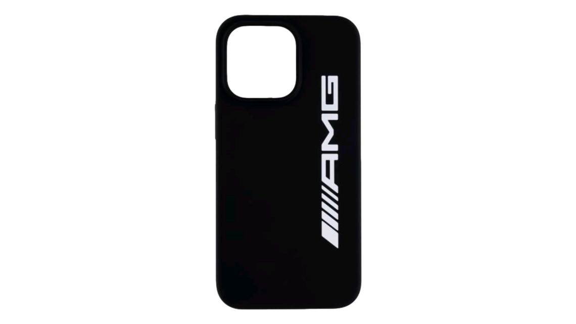 Coque Mercedes AMG iPhone 13 Pro antichoc cuir et carbone noir