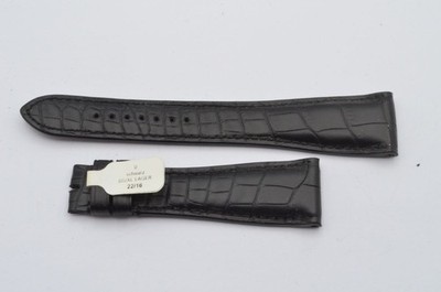 ROGER DUBUIS LEDER ARMBAND 22MM FÜR DORNSCHLIESSE 16MM NEU SCHWARZ 22-16