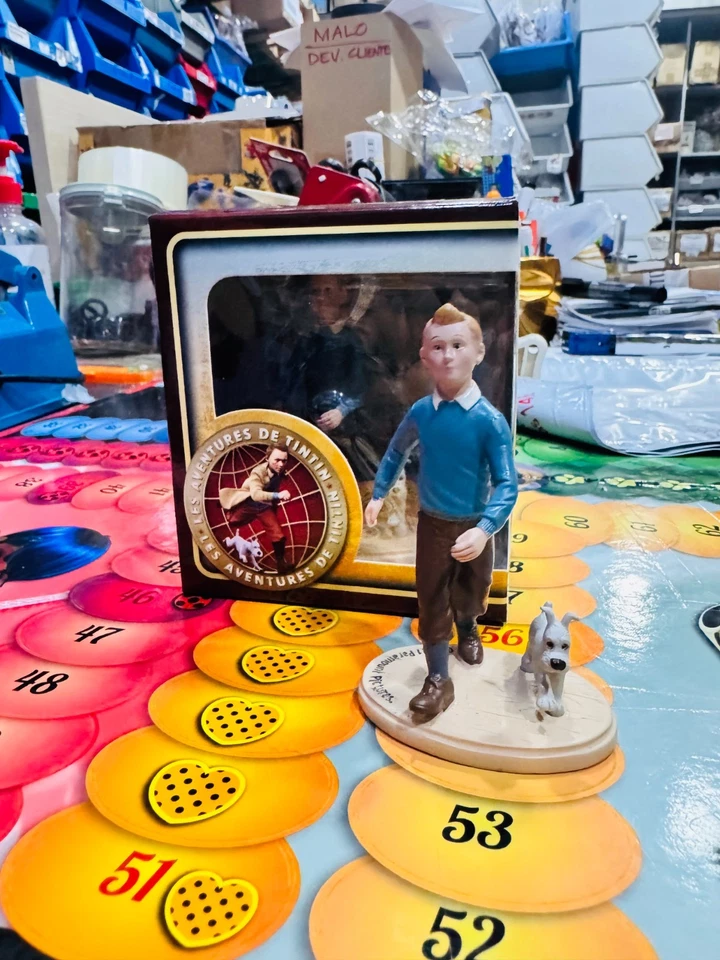 Figura Tintín y Milú · Coleccionista · Resina Pintada a Mano · 18 cm · Vintage · - Imagen 3 de 3