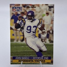 -HOF- 1991 -JOHN RANDLE- PRO SET Minnesota Vikings Rookie Football Card - RC. rookie card picture