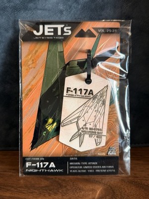 Lockheed Nighthawk F-117 Jet Eyes Stealth Aircraft Skin White Titanium Tag Skunk