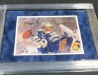 Tom Brady Signed Autographed 8x10 Framed Photo Patriots. SICK SUEDE FRAMING!