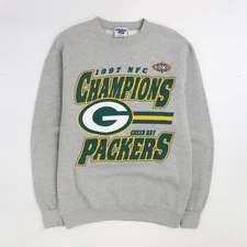 Vintage Green Bay Packers Super Bowl XXXII Roster Sweatshirt Large NFL