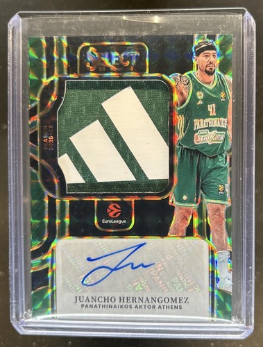 2025-26 Select EuroLeague Juancho Hernangomez Patch Black Finite Auto #1/1