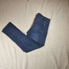 J Jill Denim Authentic Fit Slim Ankle Jeans Dark Wash Women's Size 4