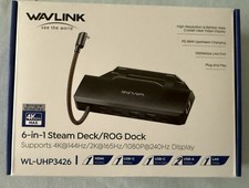 WAVLINK 6-in-1 Steam Deck Dock HDMI 2.1 4K 144Hz 100W USB-C Gigabit Dock