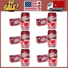 6 Pack Dr Pepper Strawberries and Cream Soda Pop, 12 fl oz, 12 Pack Cans