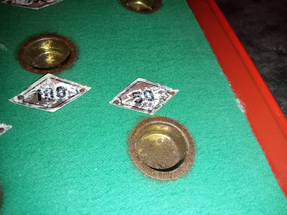 Ancien Plateau CULBUTO en tole & 3 poignées bois - SANS CULUBTOS -petites taches - Photo 3/4