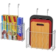 Over the Cabinet Door Organizer Holder 2 Pack 13.5" Wx4.25 Dx18.5 H and 12.5"...