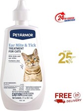 PetArmor Ear Mite Treatment for Cats, Ear Mite Medicine Kills Ticks 3oz...