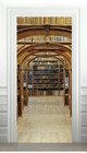 3D Door Mural Retro Library 77 x 200cm Self Adhesive Waterproof Art Stickers
