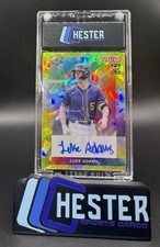 LUKE ADAMS - 2023 Leaf Vivid Yellow Prismatic #BA-LA2 Auto Rookie Card RC /10. rookie card picture