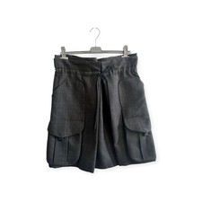 Marni Winter Edition 2010 Gray Wool Pleated Skirt Size 44 Pockets