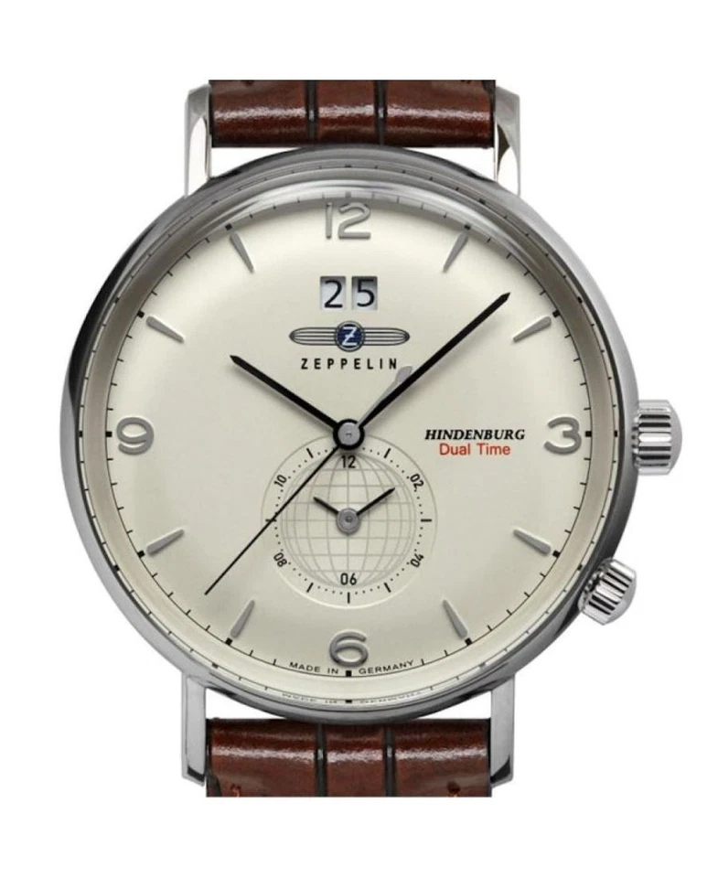 ZEPPELIN Hombre Analógico Cuarzo Informal Reloj Clásico Vestido Esfera Plateada Impermeable Rou Foto 4 de 4