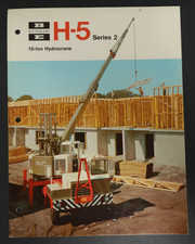 Bucyrus Erie H-5 15 Ton Hidrogrúa Serie 2 Folleto Folleto Publicidad Especificaciones