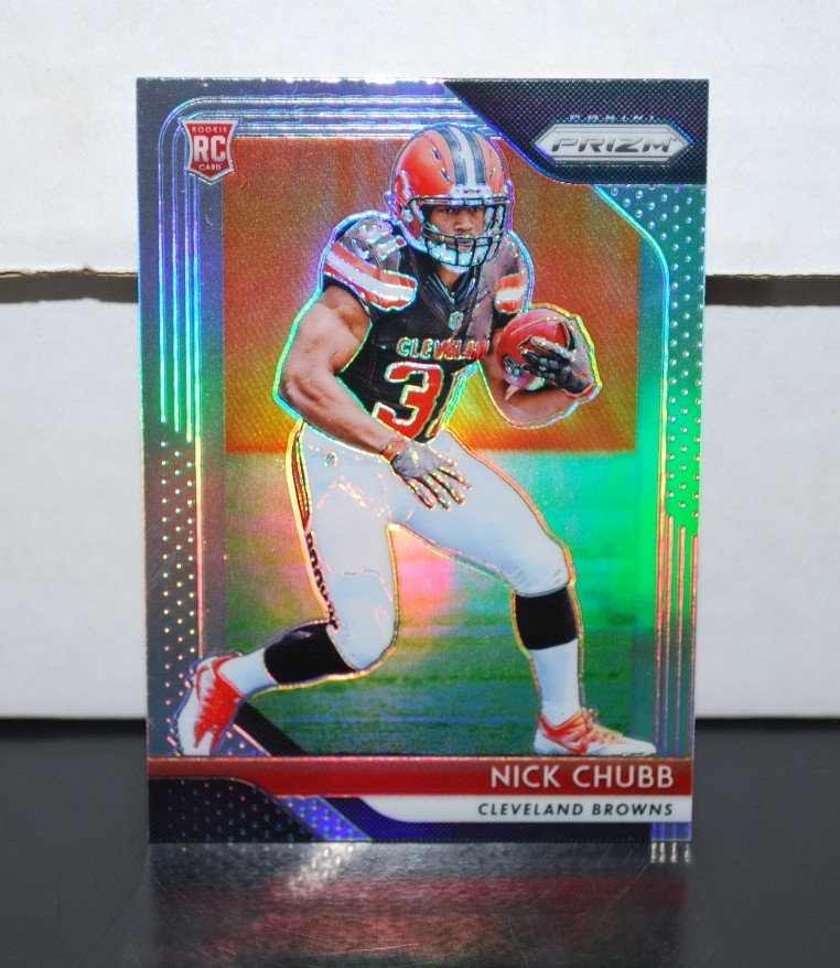 2018 Panini Prizm Silver Refractor SP Nick Chubb Rookie Cleveland Browns #213