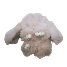 Pink Faux Fur Bunny Keychain Bag Charm
