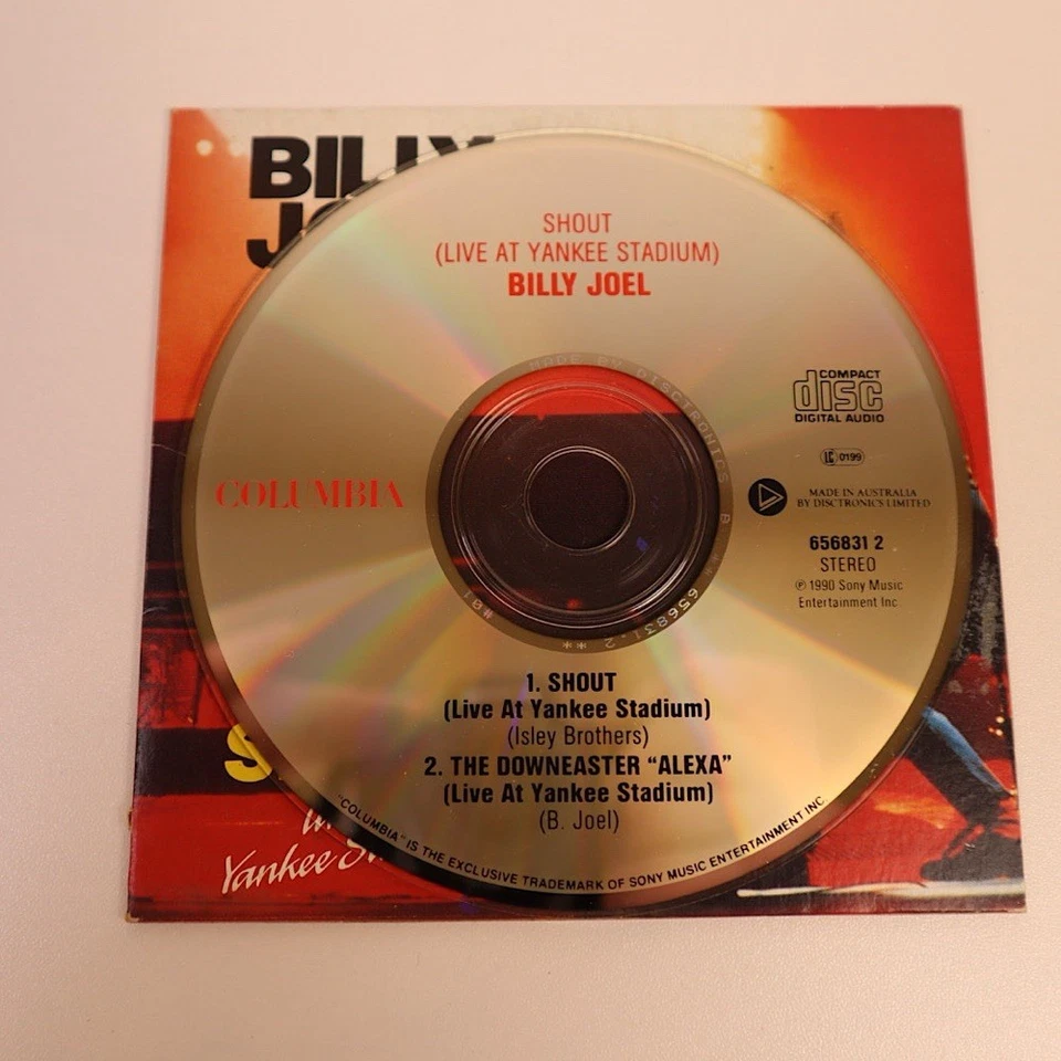 Billy Joel – Shout (Live at Yankee Stadium) CD Single 1991 Columbia Australia - Image 3 of 3