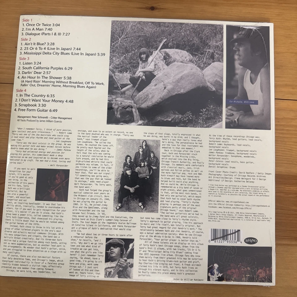 CHICAGO VERIFIED STICKER THE INNOVATIVE GUITAR OF TERRY KATH 180 GRAM 2 LP SET. Foto 4 de 4