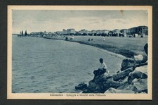 er150 CARTOLINA CESENATICO SPIAGGIA E BLOCCHI DELLA PALIZZATA+++