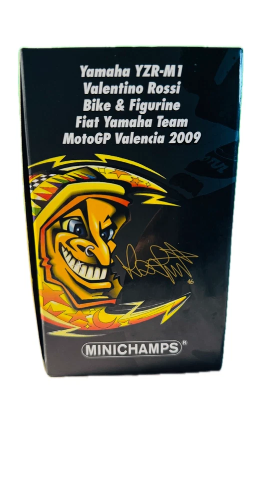 Minichamps Moto + Figura Yamaha YZR-M1 V Rossi MotoGP Valencia 2009 - Immagine 4 di 4