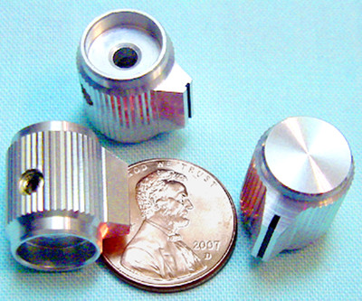 (1) KNOB Premium SOLID Aluminum Natural Finish  '' ID ** USA SELLER **