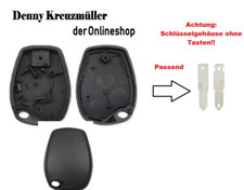 Schlüssel Ersatz Tasten Gehäuse für Renault Twingo, Kangoo, Modus, Trafic Master