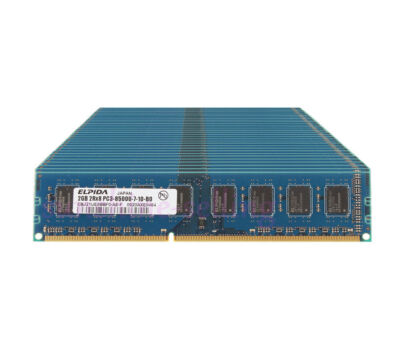 10pcs For Elpida 2GB 2Rx8 PC3-8500U DDR3 1066MHZ 240pin DIMM Desktop Memory RAM
