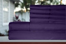 Premium Bamboo 6pc Sheet Set, Soft, Luxury, Deep Pockets, K Cal K Ships Today