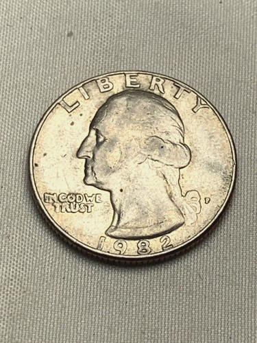 1982 P Quarter. Major Error! Mint Mark filled" IN GOD. WE TRUST " "P" - Picture 12 of 15