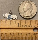 LITTLE ELEPHANTS Jewelry Charm or Pendant - Pewter & Enamel Flat Charm ¾"x ⅜" — photo 4