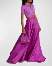 Ralph Lauren Collection Silk Taffeta Skirt Size 4 New With Tags Purple