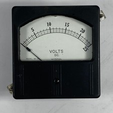 Daystrom Inc Weston DC Voltmeter Model 741-60 w/Mounting Hardware 0 - 25 Volts