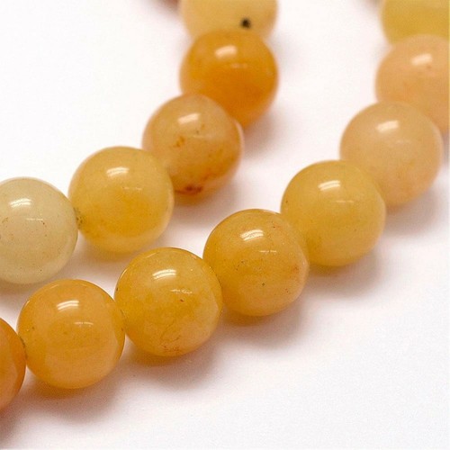 Natural Old Topaz Jade Beads Strands, Round 8 mm 10 mm - Picture 2 of 3