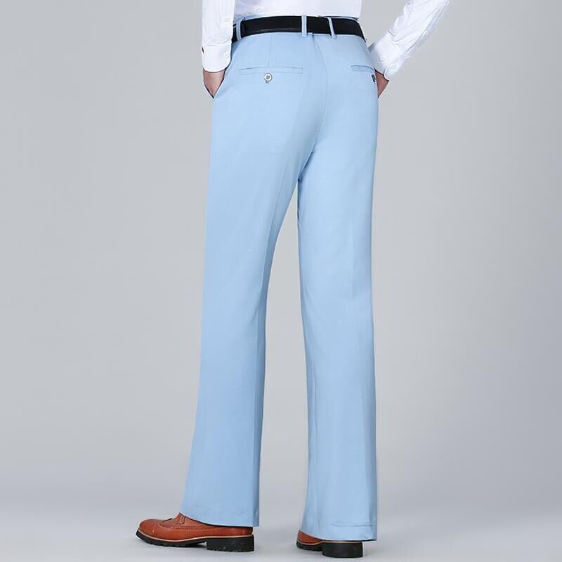Men Bell Bottom Flare Pants Retro 70s Stretch Formal Dress Men Bell Bottom Flare Pants Retro 70s Stretch Formal Dress