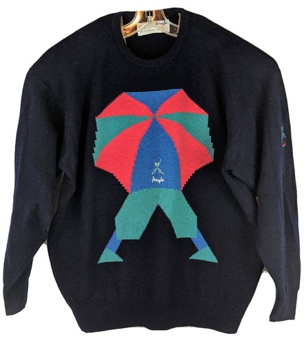 Nick Faldo Sports Jumper Blue Wool Size 