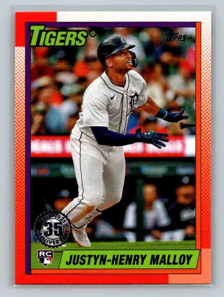 2025 Topps Series 1 Justyn-Henry Malloy #T90-22 RC 35th 1990 Anniversary Tigers