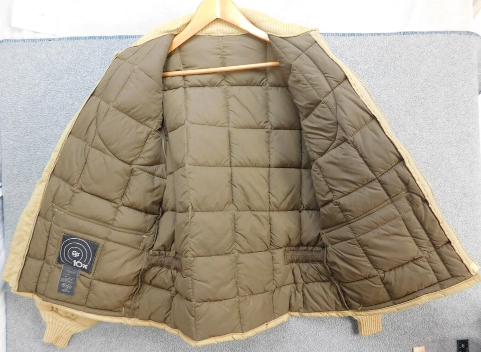 Abrigo de Caza de Invierno 10X De Colección Para Hombre Grande Caqui Almohadillas para el Hombro Hecho en EE. UU. Foto 4 de 4