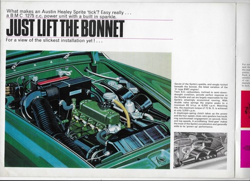 1967 Austin-Healey Sprite Mk. IV sports car brochure - Picture 6 of 8