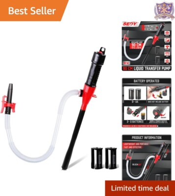 #ad Corrosion Resistant Battery Powered Pump with 3ft Hose for Easy Liquid Transfer $22.99